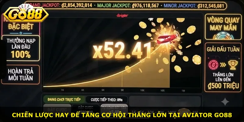 Chiến lược hay để tăng cơ hội thắng lớn tại Aviator Go88