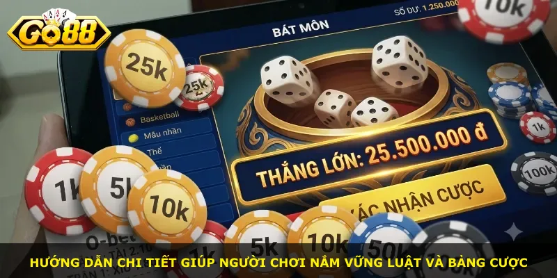 Hướng dẫn chi tiết giúp người chơi nắm vững luật và bảng cược