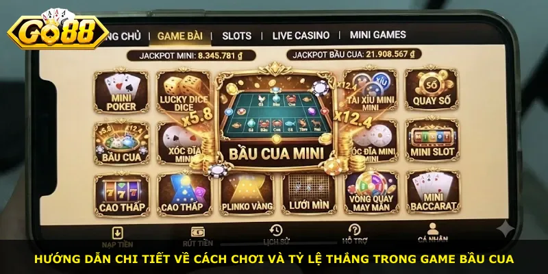 Hướng dẫn chi tiết về cách chơi và tỷ lệ thắng trong game bầu cua