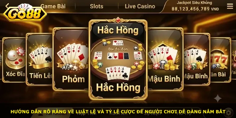 Hướng dẫn rõ ràng về luật lệ và tỷ lệ cược để người chơi dễ dàng nắm bắt