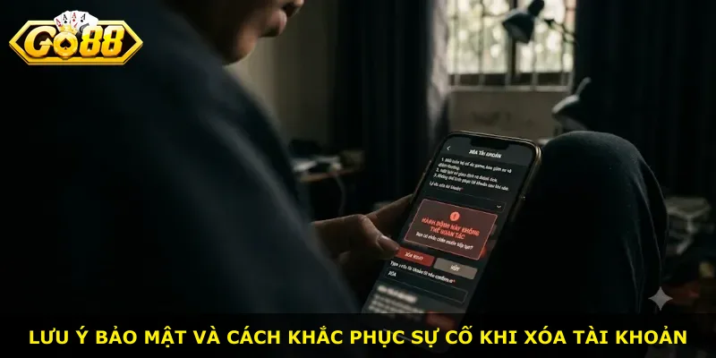 Lưu ý bảo mật và cách khắc phục sự cố khi xóa tài khoản