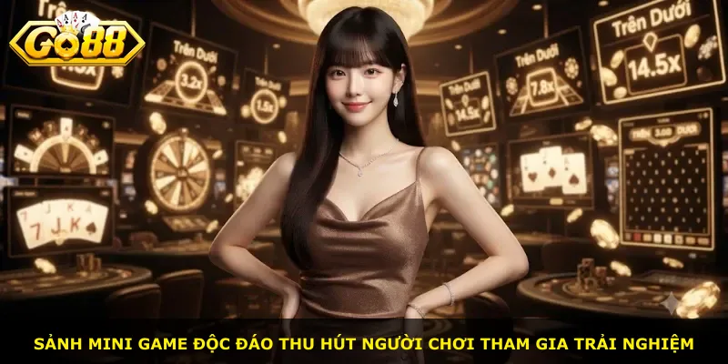 Sảnh mini game độc đáo thu hút người chơi tham gia trải nghiệm