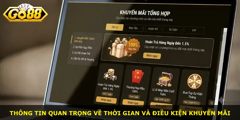 Thông tin quan trọng về thời gian và điều kiện khuyến mãi